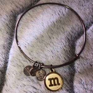 Alex & Ani Silver Bracelet With Gold M